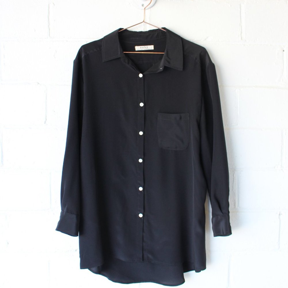 Esby Isa Silk Button-Down NWT